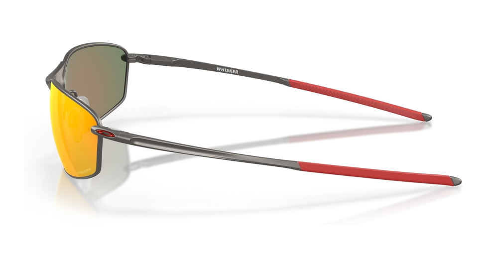 Oakley OO4141 Whisker Sunglasses - Mens, Matte Gunmetal Frame, Prizm Ruby Lens, 60, OO4141-414102-60