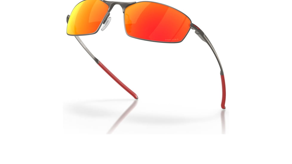 Oakley OO4141 Whisker Sunglasses - Mens, Matte Gunmetal Frame, Prizm Ruby Lens, 60, OO4141-414102-60