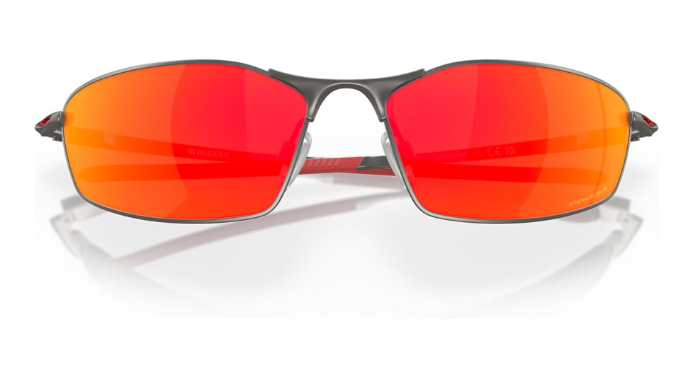 Oakley OO4141 Whisker Sunglasses - Men's, Matte Gunmetal Frame, Prizm Ruby Lens, 60, OO4141-414102-60