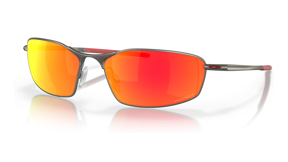 Oakley OO4141 Whisker Sunglasses - Mens, Matte Gunmetal Frame, Prizm Ruby Lens, 60, OO4141-414102-60