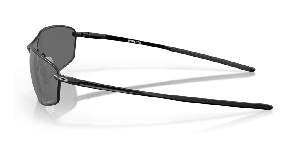 Oakley OO4141 Whisker Sunglasses - Mens, Satin Black Frame, Prizm Black Polarized Lens, 60, OO4141-414103-60