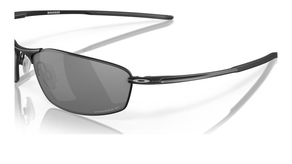 Oakley OO4141 Whisker Sunglasses - Mens, Satin Black Frame, Prizm Black Polarized Lens, 60, OO4141-414103-60