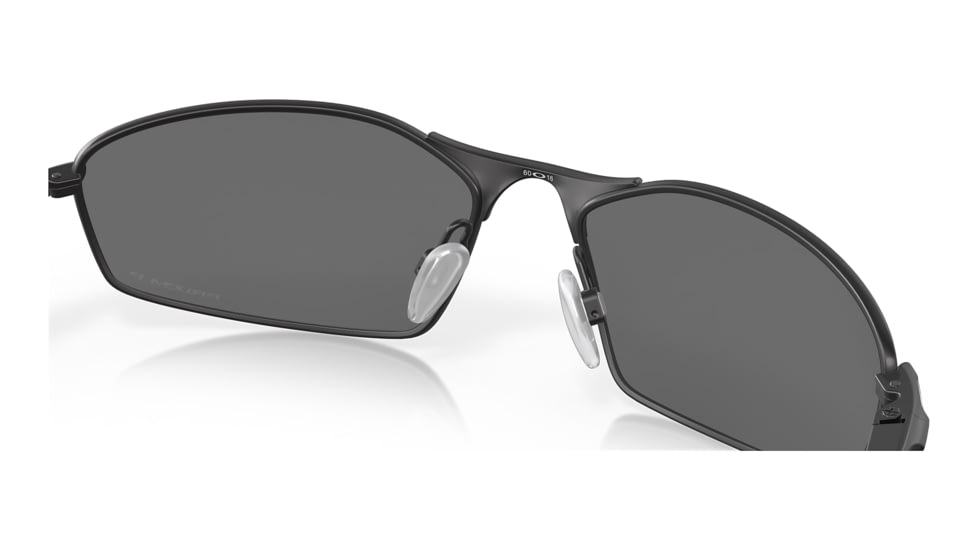 Oakley OO4141 Whisker Sunglasses - Mens, Satin Black Frame, Prizm Black Polarized Lens, 60, OO4141-414103-60