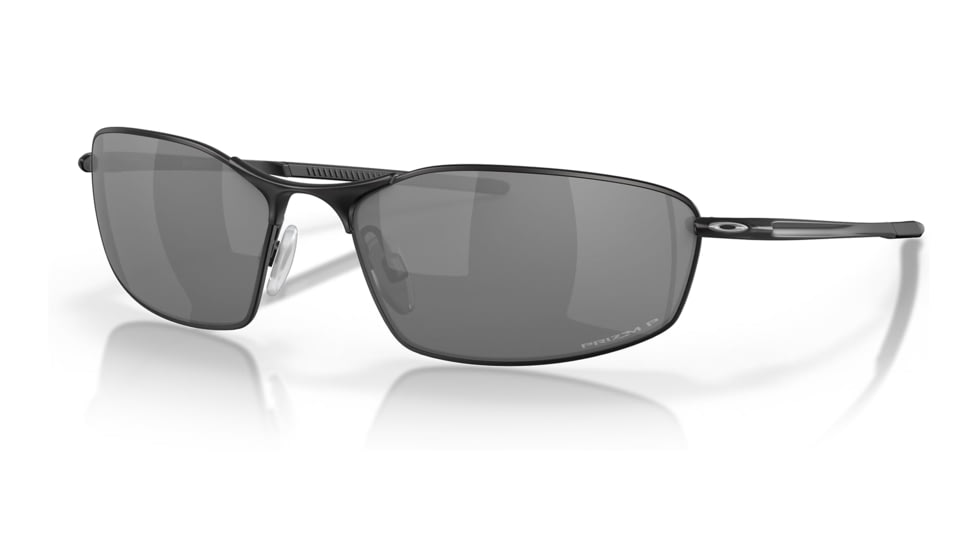 Oakley OO4141 Whisker Sunglasses - Men's, Satin Black Frame, Prizm Black Polarized Lens, 60, OO4141-414103-60
