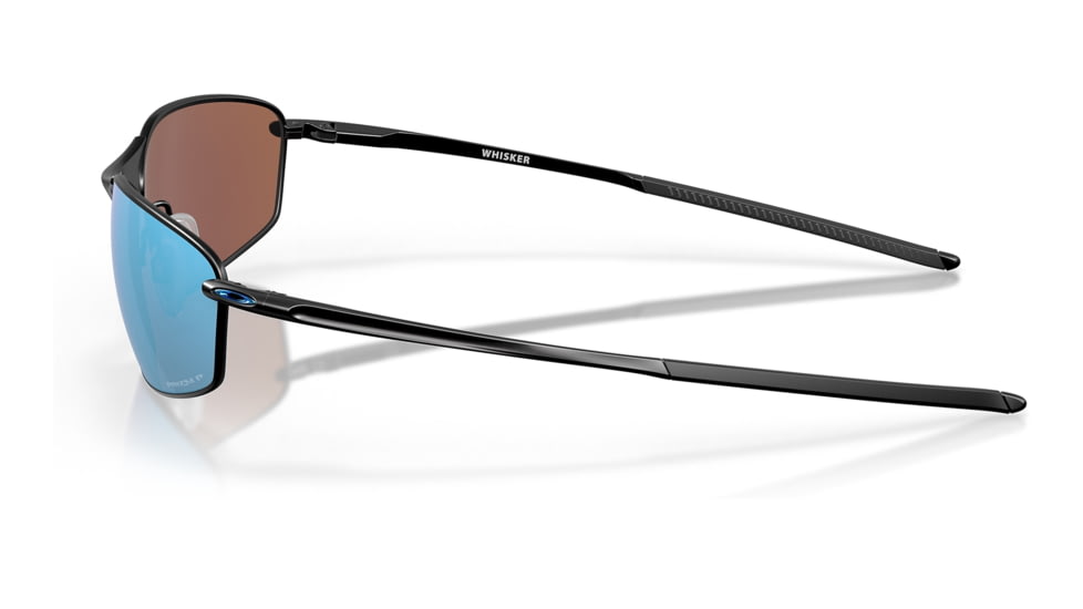 Oakley OO4141 Whisker Sunglasses - Mens, Satin Black Frame, Prizm Deep Water Polarized Lens, 60, OO4141-414111-60