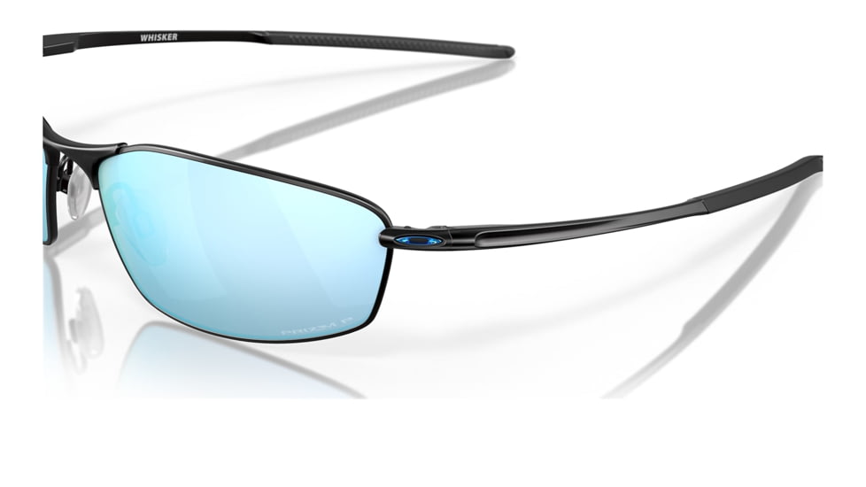 Oakley OO4141 Whisker Sunglasses - Mens, Satin Black Frame, Prizm Deep Water Polarized Lens, 60, OO4141-414111-60