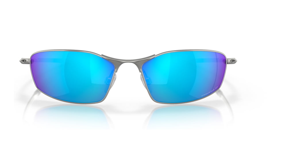Oakley OO4141 Whisker Sunglasses - Mens, Satin Chrome Frame, Prizm Sapphr Irid Polarized Lens, 60, OO4141-414104-60