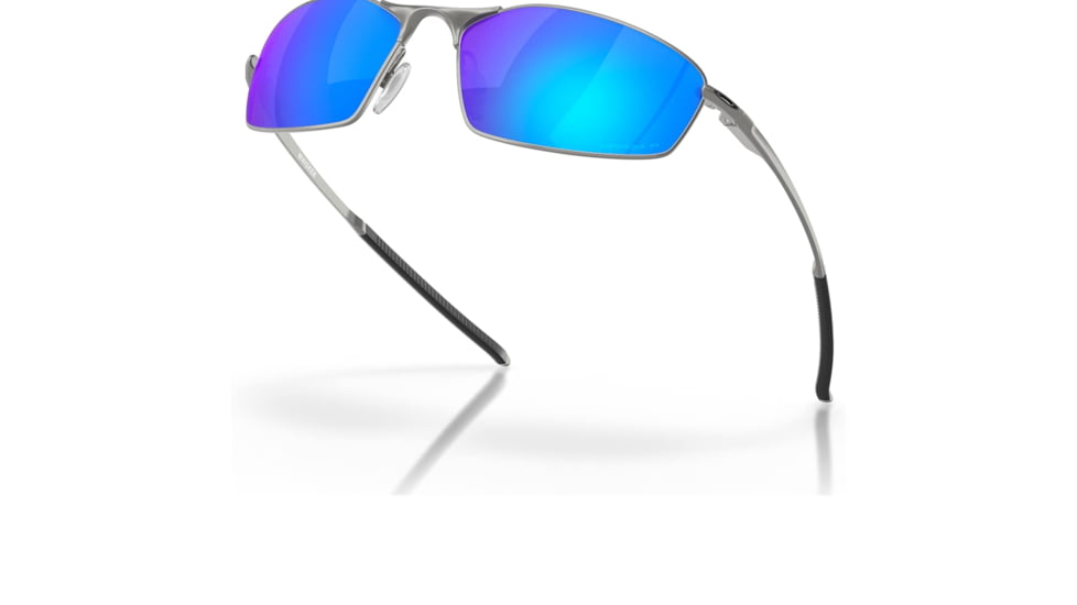 Oakley OO4141 Whisker Sunglasses - Mens, Satin Chrome Frame, Prizm Sapphr Irid Polarized Lens, 60, OO4141-414104-60