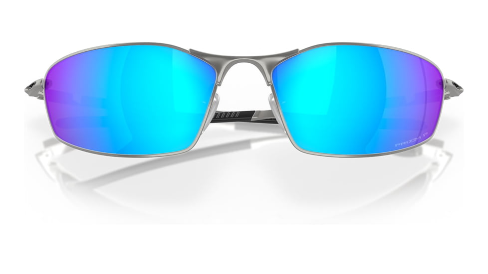 Oakley OO4141 Whisker Sunglasses - Men's, Satin Chrome Frame, Prizm Sapphr Irid Polarized Lens, 60, OO4141-414104-60