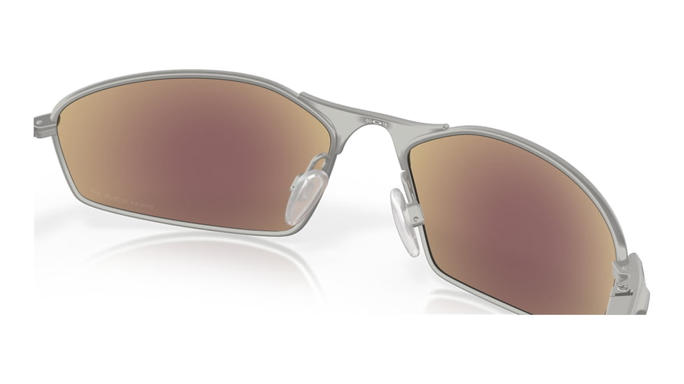 Oakley OO4141 Whisker Sunglasses - Mens, Satin Chrome Frame, Prizm Sapphr Irid Polarized Lens, 60, OO4141-414104-60