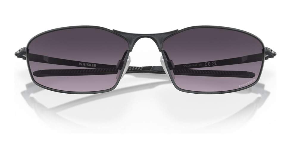 Oakley OO4141 Whisker Sunglasses - Men's, Satin Light Steel Frame, Prizm Grey Gradient Lens, 60, OO4141-414108-60