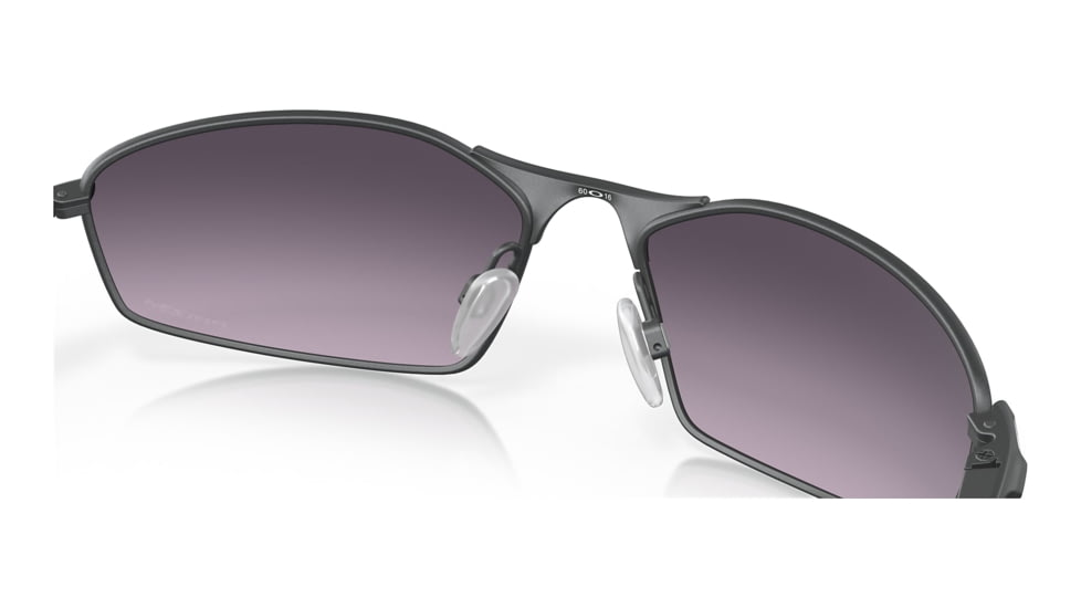 Oakley OO4141 Whisker Sunglasses - Mens, Satin Light Steel Frame, Prizm Grey Gradient Lens, 60, OO4141-414108-60