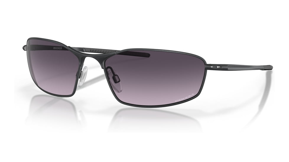 Oakley OO4141 Whisker Sunglasses - Mens, Satin Light Steel Frame, Prizm Grey Gradient Lens, 60, OO4141-414108-60