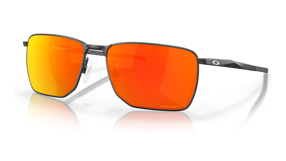 Oakley OO4142 Ejector Sunglasses - Mens, Light Steel Frame, Prizm Ruby Polarized Lens, 58, OO4142-414215-58