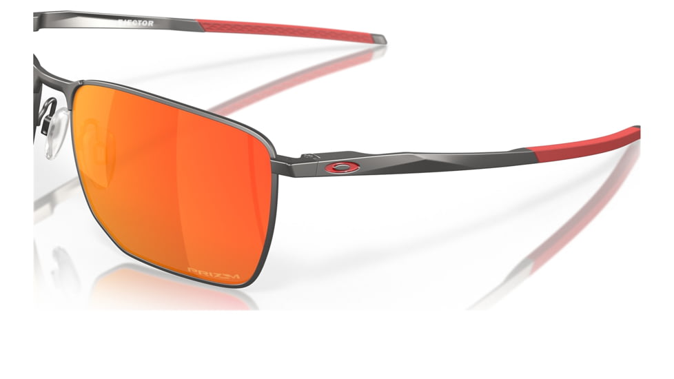 Oakley OO4142 Ejector Sunglasses - Mens, Matte Gunmetal Frame, Prizm Ruby Lens, 58, OO4142-414202-58