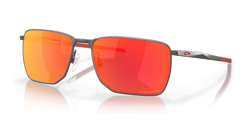 Oakley OO4142 Ejector Sunglasses - Mens, Matte Gunmetal Frame, Prizm Ruby Lens, 58, OO4142-414202-58