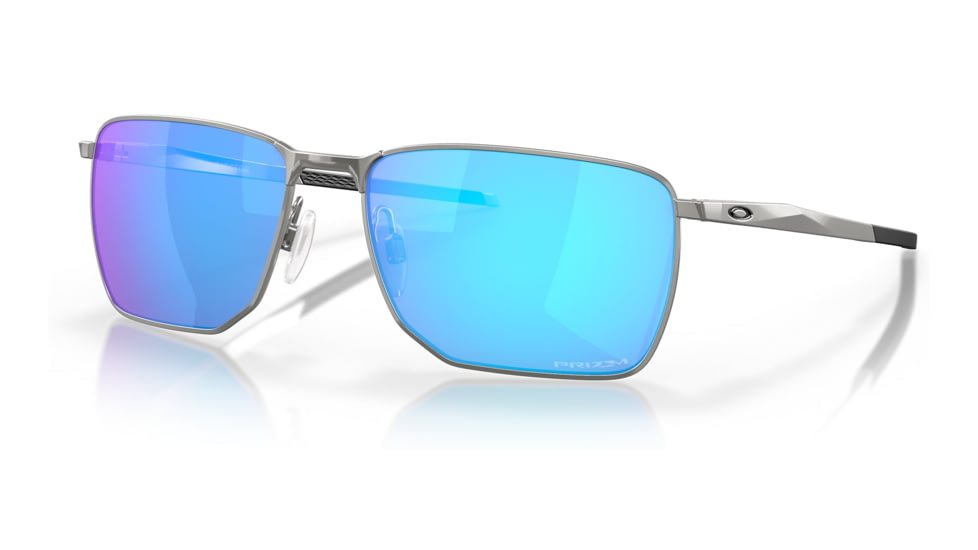 Oakley OO4142 Ejector Sunglasses - Mens, Satin Chrome Frame, Prizm Sapphire Lens, 58, OO4142-414204-58