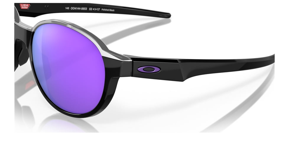 Oakley OO4144 Coinflip Sunglasses - Men's, Polished Black Frame, Prizm Violet Lens, 53, OO4144-414406-53