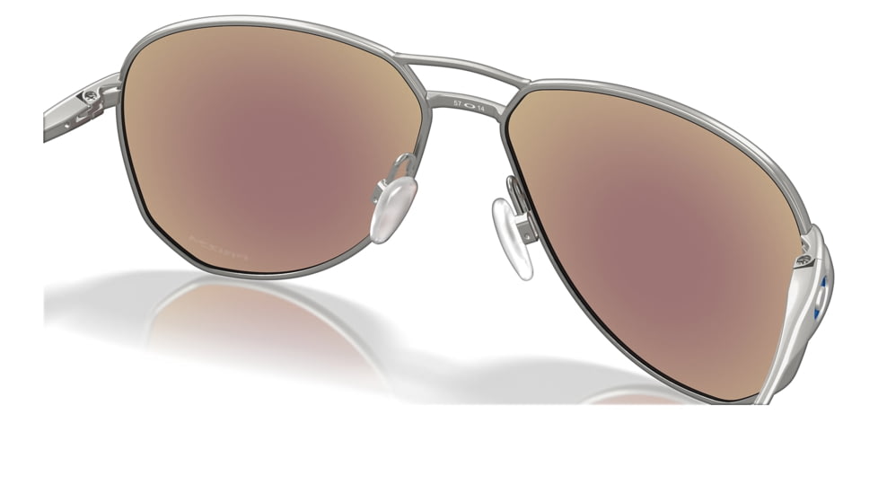 Oakley OO4147 Contrail Sunglasses - Mens, Satin Chrome Frame, Prizm Sapphire Lens, 57, OO4147-414703-57