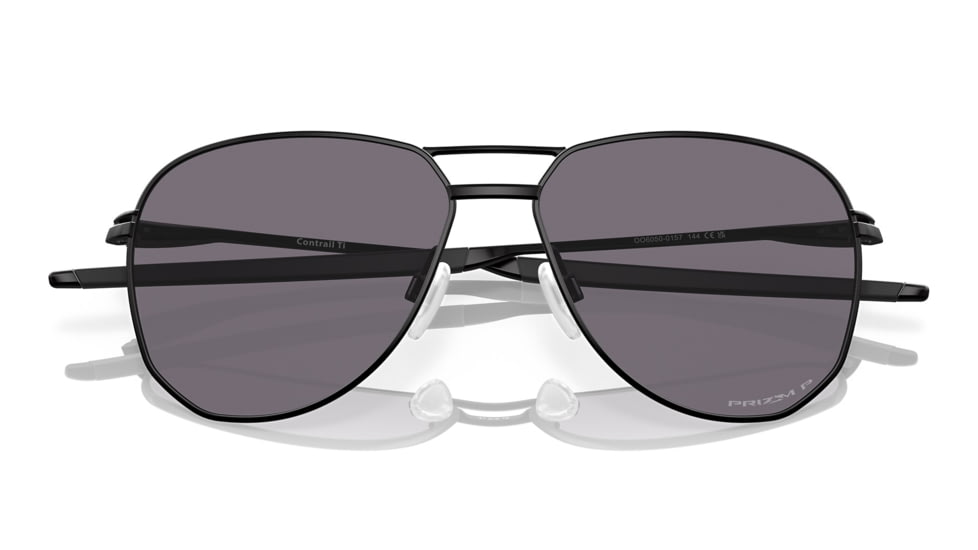Oakley OO6050 Contrail TI Sunglasses - Mens, Satin Black Frame, Prizm Grey Polarized Lens, 57, OO6050-605001-57