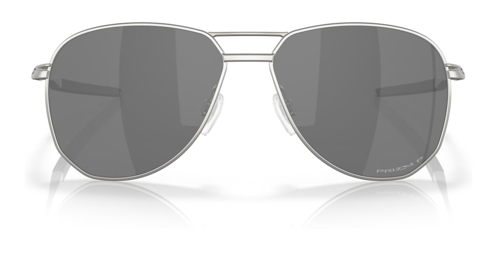 Oakley OO6050 Contrail TI Sunglasses - Men's, Satin Chrome Frame, Prizm Black Polarized Lens, 57, OO6050-605003-57