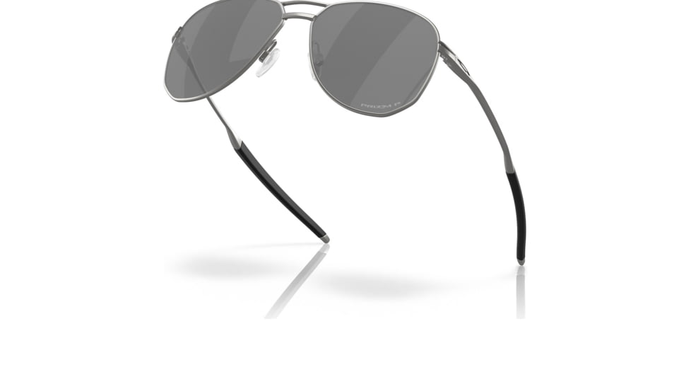 Oakley OO6050 Contrail TI Sunglasses - Mens, Satin Chrome Frame, Prizm Black Polarized Lens, 57, OO6050-605003-57