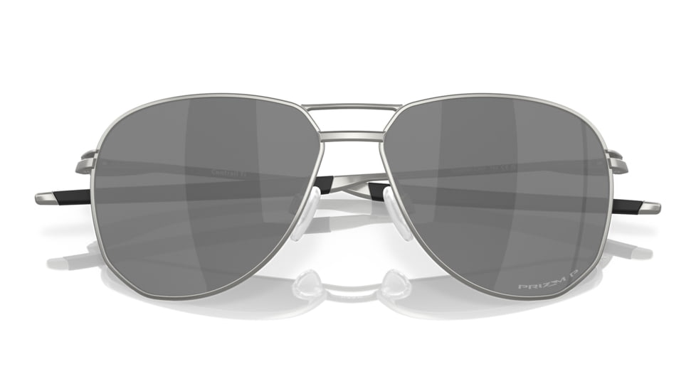 Oakley OO6050 Contrail TI Sunglasses - Mens, Satin Chrome Frame, Prizm Black Polarized Lens, 57, OO6050-605003-57