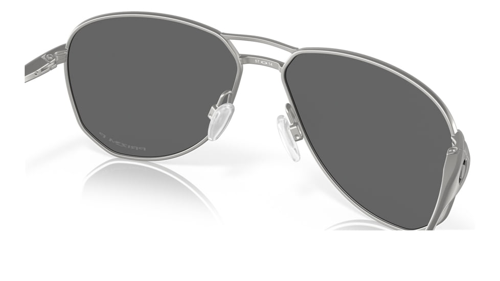 Oakley OO6050 Contrail TI Sunglasses - Mens, Satin Chrome Frame, Prizm Black Polarized Lens, 57, OO6050-605003-57