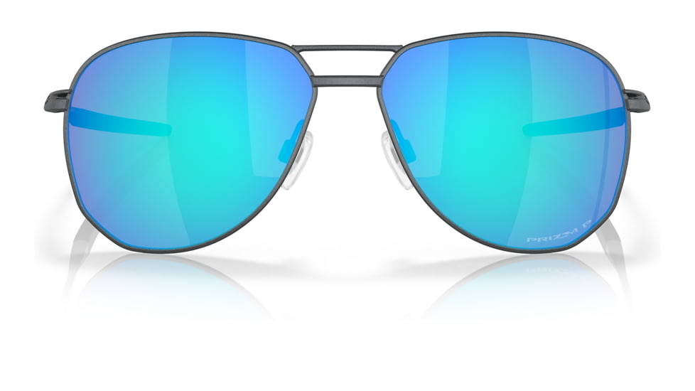 Oakley OO6050 Contrail TI Sunglasses - Mens, Satin Light Steel Frame, Prizm Sapphire Polarized Lens, 57, OO6050-605004-57