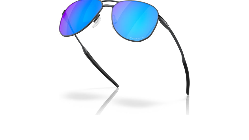 Oakley OO6050 Contrail TI Sunglasses - Mens, Satin Light Steel Frame, Prizm Sapphire Polarized Lens, 57, OO6050-605004-57