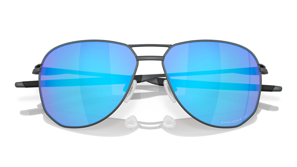 Oakley OO6050 Contrail TI Sunglasses - Mens, Satin Light Steel Frame, Prizm Sapphire Polarized Lens, 57, OO6050-605004-57