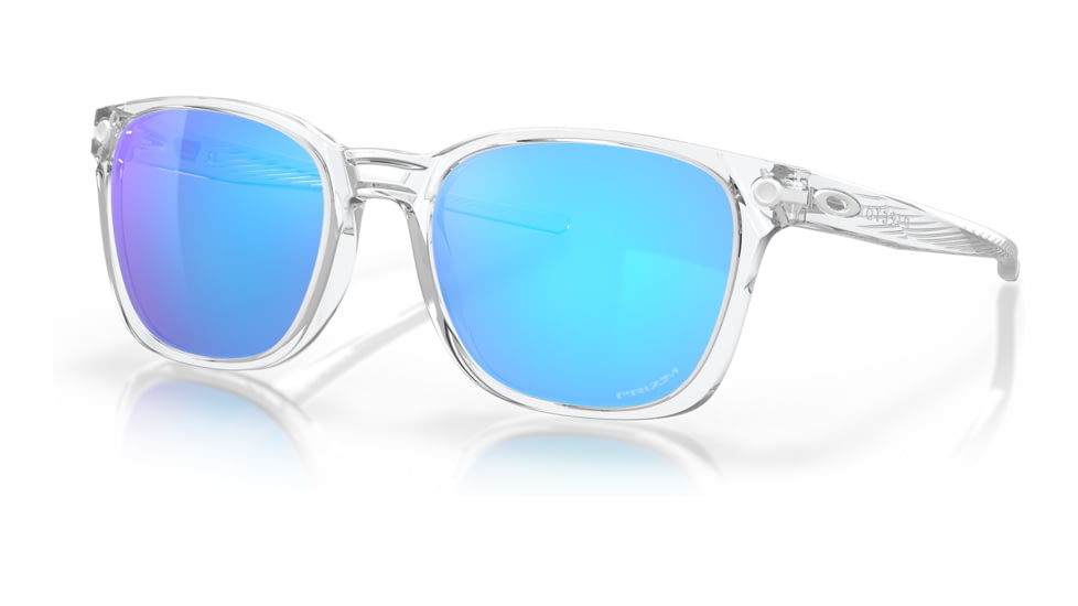 Oakley OO9018 Ojector Sunglasses - Mens, Polished Clear Frame, Prizm Sapphire Lens, 55, OO9018-901802-55
