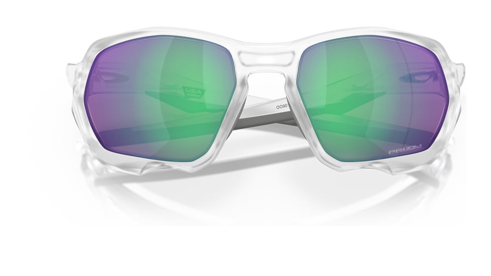 Oakley OO9019A Plazma A Sunglasses - Mens, Matte Clear Frame, Prizm Jade Road Lens, Asian Fit, 59, OO9019A-901918-59