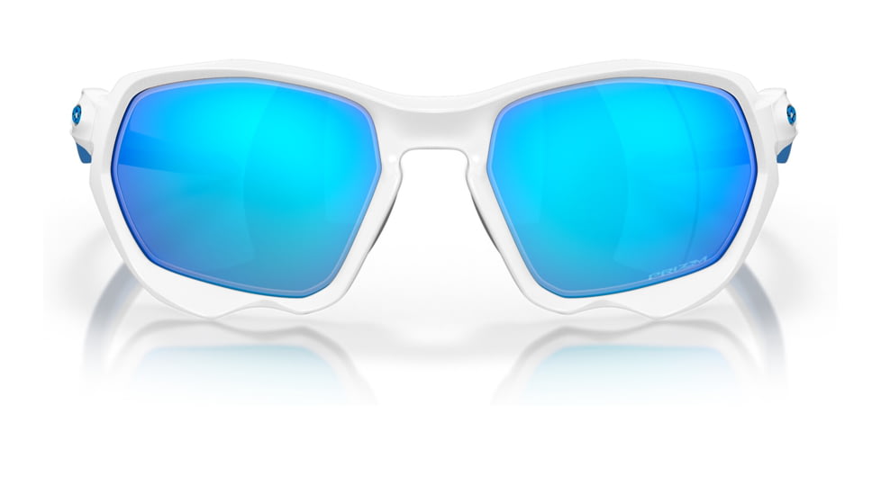 Oakley OO9019A Plazma A Sunglasses - Mens, Matte White Frame, Prizm Sapphire Lens, Asian Fit, 59, OO9019A-901916-59