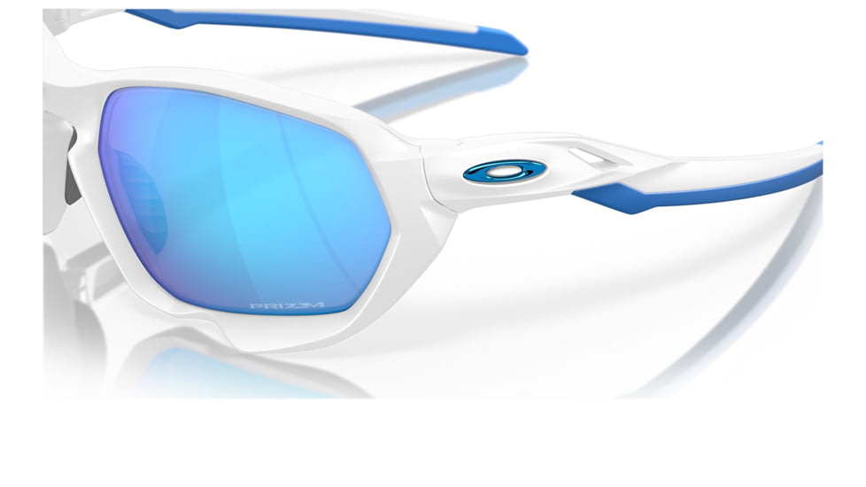 Oakley OO9019A Plazma A Sunglasses - Mens, Matte White Frame, Prizm Sapphire Lens, Asian Fit, 59, OO9019A-901916-59