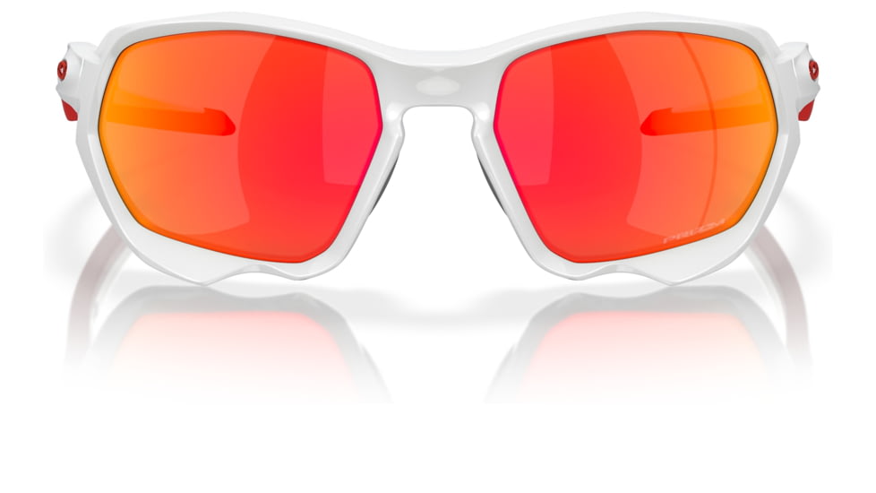 Oakley OO9019A Plazma A Sunglasses - Mens, Polished White Frame, Prizm Ruby Lens, Asian Fit, 59, OO9019A-901906-59