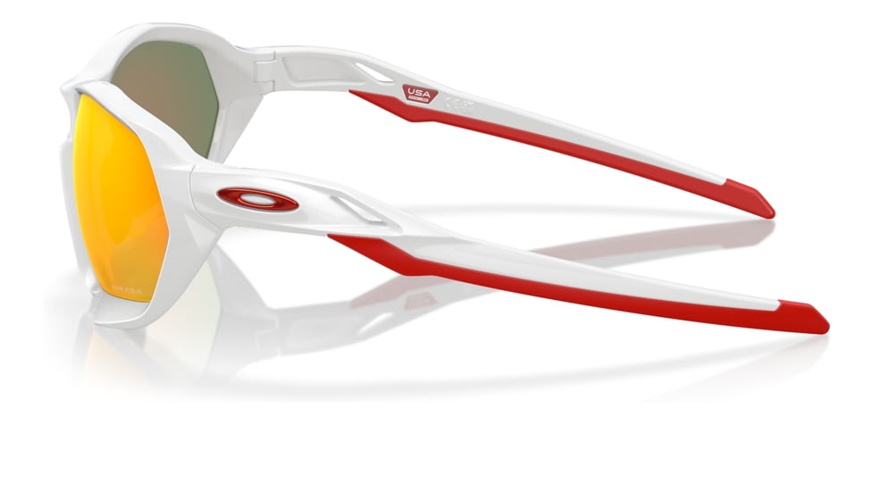 Oakley OO9019A Plazma A Sunglasses - Mens, Polished White Frame, Prizm Ruby Lens, Asian Fit, 59, OO9019A-901906-59