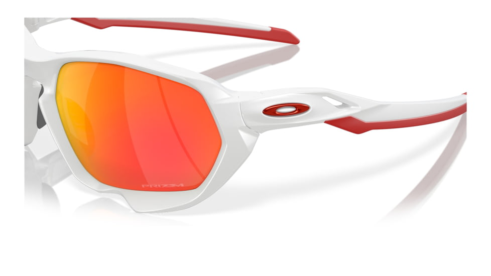 Oakley OO9019A Plazma A Sunglasses - Mens, Polished White Frame, Prizm Ruby Lens, Asian Fit, 59, OO9019A-901906-59