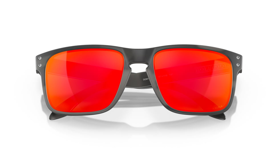 Oakley OO9102 Holbrook Sunglasses, Black/Camo Frame, Prizm Ruby Lenses, OO9102-9102E9-55