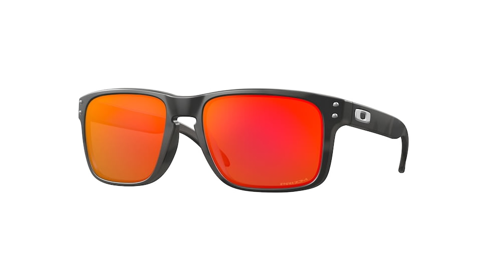 Oakley OO9102 Holbrook Sunglasses, Black/Camo Frame, Prizm Ruby Lenses, OO9102-9102E9-55