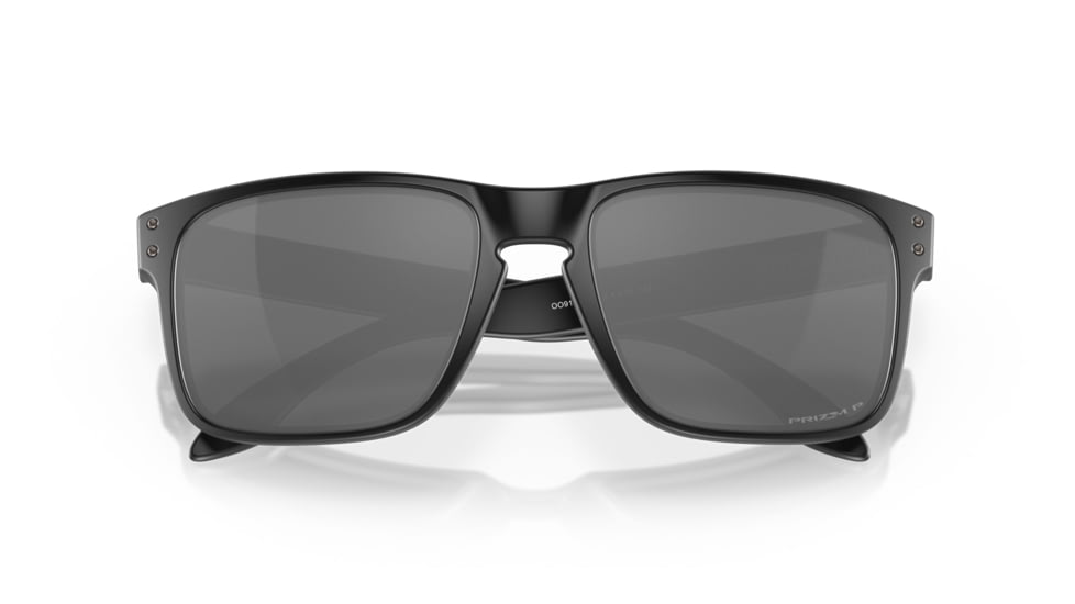Oakley OO9102 Holbrook Sunglasses, Matte Black Frame, Prizm Black Polarized Lenses, OO9102-9102D6-55