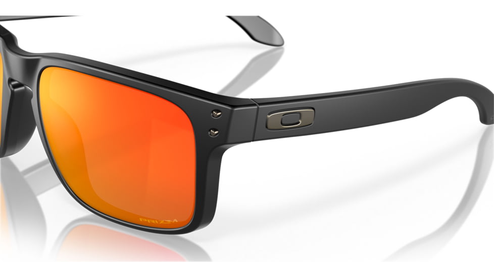 Oakley OO9102 Holbrook Sunglasses, Matte Black Frame, Prizm Ruby Lenses, OO9102-9102E2-55