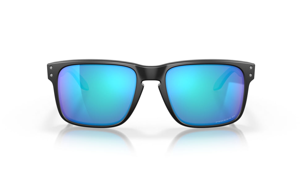 Oakley OO9102 Holbrook Sunglasses, Matte Black Frame, Prizm Sapphire Polarized Lenses, OO9102-9102F0-55