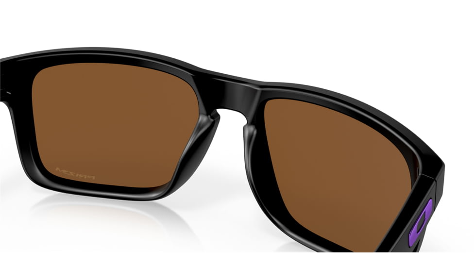 Oakley OO9102 Holbrook Sunglasses, Matte Black Frame, Prizm Violet Lenses, OO9102-9102K6-55