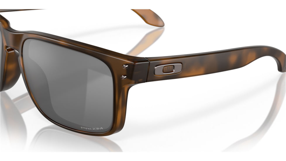Oakley OO9102 Holbrook Sunglasses, Matte Brown Tortoise Frame, Prizm Black Lenses, OO9102-9102F4-55