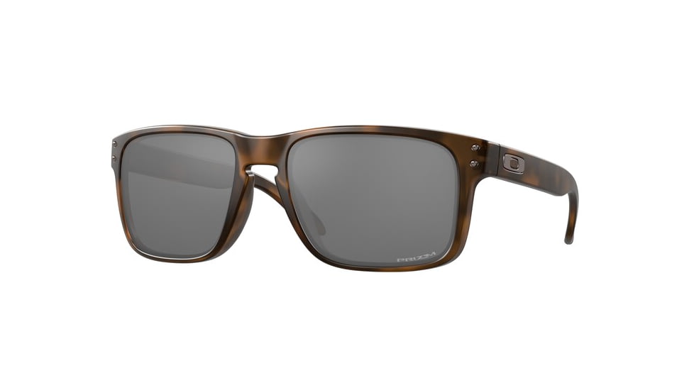 Oakley OO9102 Holbrook Sunglasses, Matte Brown Tortoise Frame, Prizm Black Lenses, OO9102-9102F4-55