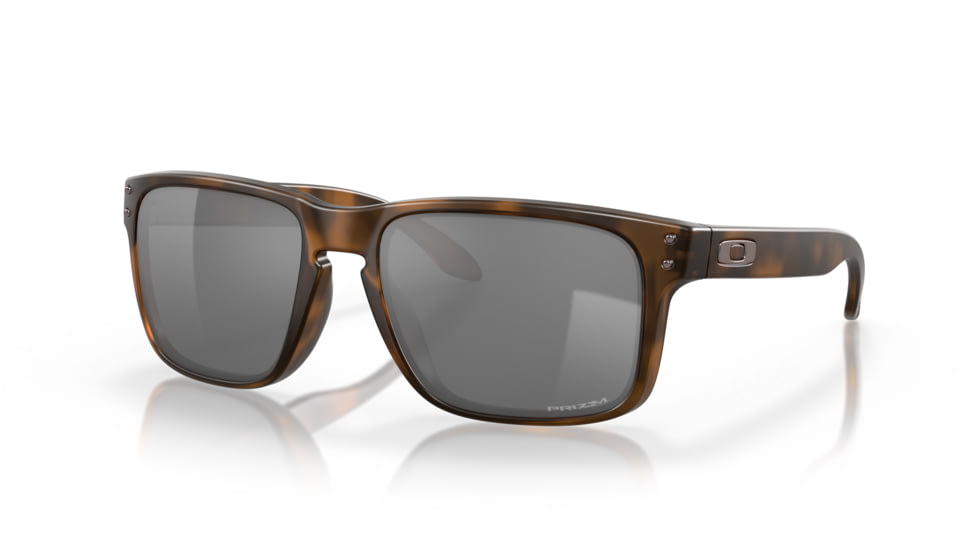 Oakley OO9102 Holbrook Sunglasses, Matte Brown Tortoise Frame, Prizm Black Lenses, OO9102-9102F4-55