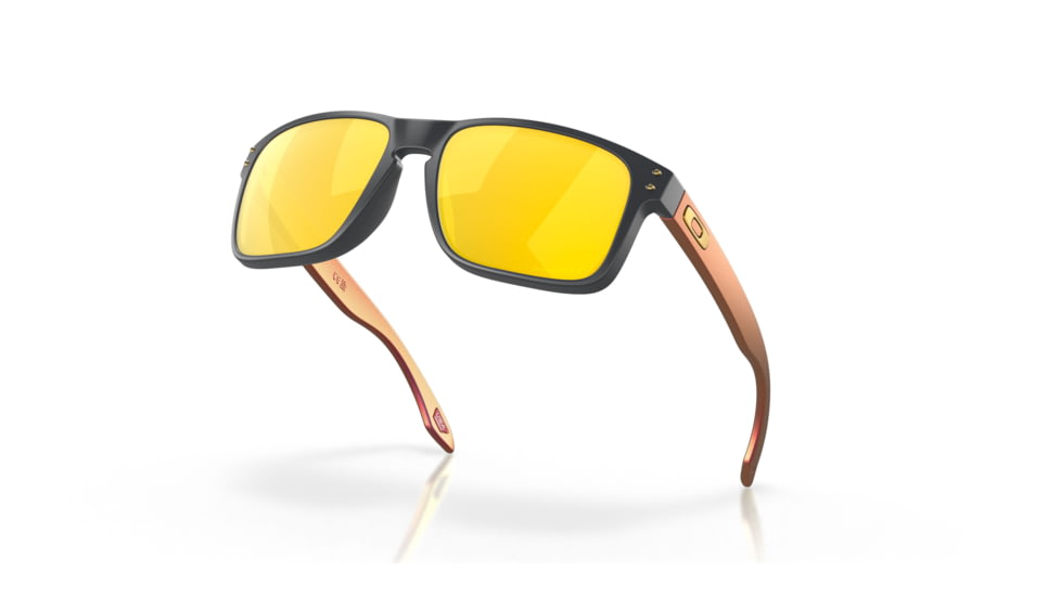 Oakley OO9102 Holbrook Sunglasses, Matte Carbon Frame, Prizm 24K Polarized Lens, 55, OO9102-9102W4-55
