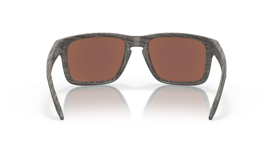 Oakley OO9102 Holbrook Sunglasses, Wood Grain Frame, Prizm Deep H2o Polarized Lenses, OO9102-9102J9-55
