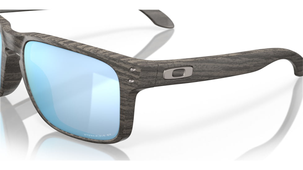 Oakley OO9102 Holbrook Sunglasses, Wood Grain Frame, Prizm Deep H2o Polarized Lenses, OO9102-9102J9-55